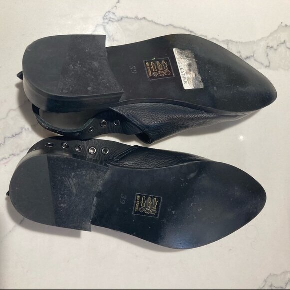 LA FEE Sz 39 Leather Slingback Mules with Buckle Closure NWOT - Picture 11 of 12